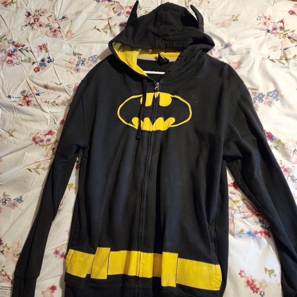 2XL Batman Eared Zip Up Hoodie